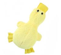 Racocou Jouet pour Chien Canard couineur 34x16cm Jouet en Peluche interactif pour Le Nettoyage des Dents et la prévention de l'ennui pour Chiens et Chiots de Petite à Moyenne Taille,Beige