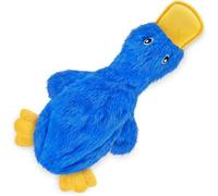Racocou Jouet pour Chien Canard couineur 34x16cm Jouet en Peluche interactif pour Le Nettoyage des Dents et la prévention de l'ennui pour Chiens et Chiots de Petite à Moyenne Taille,Bleu