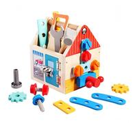 Racocou Maison en Bois pour Enfants avec Outils, Jouet éducatif de démontage et Assemblage de vis et écrous, Ensemble de Formation des compétences manuelles