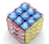 Racocou Motifs d'eau de feu d'artifice, magnétique, Transparent et esthétique, Lisse, Cube Magique 3x3, Jouet éducatif, Puzzle