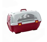 Racocou Nouvelle boîte de transport pour animaux en plastique caisse d'expédition pour petit chien et chat adaptée aux petits chiens et chats capacité de charge maximale 4 kg 52 x 34 x 33 cm,Red