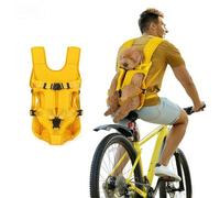 Racocou Sac à Dos Transport Chien, réglable, Sac Poitrine Chiot, Mains Libres, idéal pour randonnée Petits et Moyens Chiens.,Jaune,L