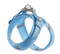 Racocou Step in pour Petits Chiens sans Passage tête Maille Douce légère Frais Réfléchissant Nuit Sécurité sans étranglement Anti-Fuite Facile Enfiler Marche Heureuse,Bleu,XXS