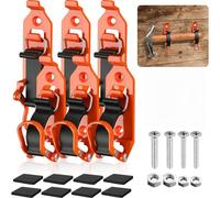 Racocou Support de pelle pour galerie de toit et benne de camion - Collier en caoutchouc renforcé, compatible avec des pelles et haches de 0,67"-1,57", pour véhicule tout-terrain - 6 pièces,Orange