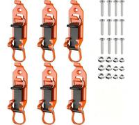 Racocou Support de pelle pour galerie de toit et benne de camion - Collier en caoutchouc robuste, compatible avec les pelles et haches de 0,67" à 1,57", pour véhicule tout-terrain - 6 pièces,Orange