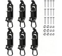 Racocou Support de pelle pour galerie de toit et benne de camion - Collier en caoutchouc robuste, compatible avec les pelles et haches de 0,67" à 1,57", pour véhicule tout-terrain - 6 pièces,Noir