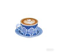Racocou Tasse à café en céramique, magnifique tasse pour latte art lors du goûter. Mug élégant, adapté à toutes sortes de boissons, idéal comme cadeau.,Noir