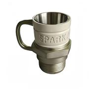 Racocou Tasse à café en résine créative et amusante, nouvelle tasse à piston, pour bureau à domicile, objet décoratif de style mécanique,Blanc