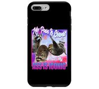 Racoon - Douleur est Chronique mais Mon Cul est Iconique Coque pour iPhone 7 Plus/8 Plus