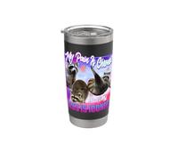 racoon - douleur est chronique mais mon cul est iconique Gobelet isotherme en acier inoxydable double paroi