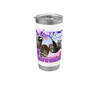 racoon - douleur est chronique mais mon cul est iconique Gobelet isotherme en acier inoxydable double paroi
