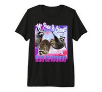 Racoon - Douleur est Chronique mais Mon Cul est Iconique T-Shirt Haut de Gamme