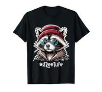 Racoon Funny Street Life Bad Boy, nouvelle œuvre d'art des années 90 et 2000 T-Shirt