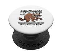 Racoon I Hate IT When I'm Talking to Myself Sarcastic PopSockets PopGrip Adhésif