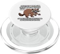 Racoon I Hate IT When I'm Talking to Myself Sarcastic PopSockets PopGrip pour MagSafe
