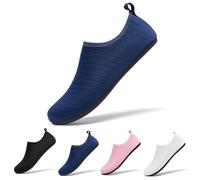 Racqua Chaussures d'eau Yoga Quick-Dry Beach Chaussettes de Surf Légères Piscine Mer Weitsuit Antidérapant Surf Respirant Aqua Beach Shoes for Men Women Navy EU40/41