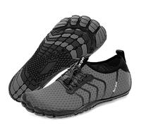Racqua Hommes Femmes Chaussures de Sport Nautique Plage Surf Piscine randonnée Chaussures de Marche séchage Rapide Pieds Nus Aqua Chaussures Gris foncé 43