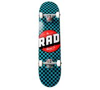 RAD Checkers Progressive Skateboard Mixte Adulte, Noir/Bleu pétrole, 7,25"
