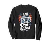 Rad Dad Vibes Boombox Music Lover Fête des Pères Sweatshirt
