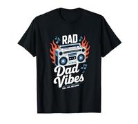 Rad Dad Vibes Boombox Music Lover Fête des Pères T-Shirt