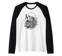 Rad Howling Wolf Design for The Wolfpack Manche Raglan