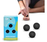 RAD Micro Rounds - Lot de 3 balles de massage fermes pour les tissus profonds pour le yoga - Balles de libération myofasciale pour pieds, fasciite plantaire, mâchoire et mains - Thérapie des points de