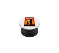 Rad Mom Mother and Son Soccer Mom Sunset PopSockets PopGrip Adhésif