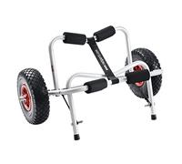 RAD Sportz Chariot à roulettes avec pneus sans air - Capacité de 63,5 kg pour transporter kayak, paddle, SUP, canoë - Cadre en aluminium (blanc)