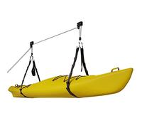 RAD Sportz Hoist with 125lb Capacity Palan de Rangement pour Kayak - Système de poulie avec capacité de 56,7 kg pour canoës, vélos, échelles, etc. - pour plafonds jusqu'à 3,7 m Mixte, Noir, 1 Pack
