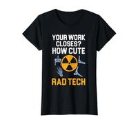 Rad Tech Radiologist Technologue en radiologie Équipe de radiologie T-Shirt Graphique avec Valeur, Femme, Noir, S