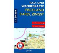Rad- und Wanderkarte Fischland, Darß, Zingst: Mit Dierhagen, Wustrow, Ahrenshoop, Born, Wieck, Prerow, Zingst, Barth. Maßstab 1:30.000. Wasser- und reißfest.