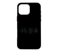Radar de contrôle du trafic aérien - Motif cardiofréquencemètre Coque pour iPhone 16 Pro Max