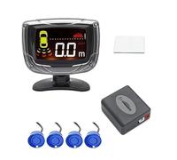 Radar De Recul Voiture Radar Recul pour Voiture Ensemble Capteurs Stationnement Écran LCD 4 Sondes Alarme Sonore 65 DB Détecteur Surveillance Secours(Bleu)
