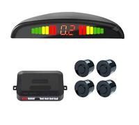 Radar recul Kit capteurs stationnement Voiture avec écran | Kit capteurs stationnement voiture avec écran de 22 mm 4 capteurs alerte sonore surveillance radar de recul 12 V