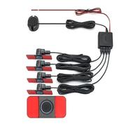 Radar Recul pour Voiture Capteur Aide Stationnement 4 Capteurs Noir/Argent/Blanc 13 Mm Plat Alarme Sonore Capteur Radar De Recul Aide(Noir)