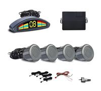 Radar Recul Voiture Kit Capteurs Stationnement Avant Auto Car Prefix Parktronic Systèmes D'assistance Au Véhicule Buzzer Volume D'alarme Géomagnétiques Haut-parleurs(Gray)