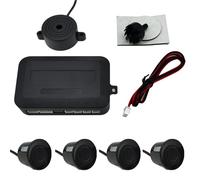 Radar Recul Voiture Kit De Capteurs De Stationnement Universels 12V 22mm 4 Avertisseurs Sonores Radar De Recul Système De Contrôle De Distance De Stationnement(Black)