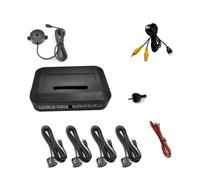 Radar recul Voiture Kit Détecteur De Stationnement Vidéo avec Détecteur De Recul De Voiture Radar De Recul Auxiliaire Moniteur De Voiture Alarme Sonore Sirène Capteur Radar recul