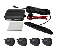 Radar recul Voiture Système capteur stationnement LED moniteur rétroéclairage Kit d'affichage Assistant détection secours 4 sondes Aide Au Stationnement(Rouge)