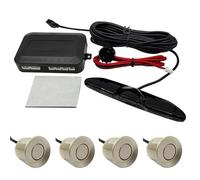 Radar recul Voiture Système capteur stationnement LED moniteur rétroéclairage Kit d'affichage Assistant détection secours 4 sondes Capteurs stationnement(Grey)