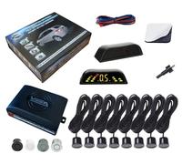 Radars de recul sonore Avant arrière avec écran LED VEGA® Marque Française 8 capteurs Noirs