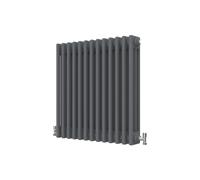 Radbliss Radiateur horizontal traditionnel 3 colonnes 600 x 605 mm Anthracite mat en fonte Design RAD Chauffage central