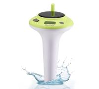 Raddy PT-5 Thermomètre piscine solaire flottant, affichage numérique, facile à lire, IPX8, alimenté par batterie et à l'énergie solaire pour piscines, étangs, aquariums, bains de glace