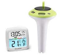 Raddy PT-5 TN Thermomètre Piscine Flottant, Facile à lire, thermomètre numérique IPX8, alimenté par énergie solaire & par batterie, pour Piscines, Spas, étangs