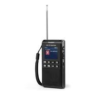 Raddy RD939 Radio DAB FM portable, radio de poche, avec haut-parleur BT 5.3, 5 W, écran 2", batterie USB-C et 1200 mAh, réveil, lecture TF/USB, balayage automatique, prise casque - Noir