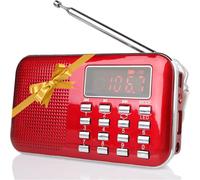 Raddy RF23 Radio Portable Rechargeable FM/AM USB Micro-SD et Lecteur Mp3 intégré (Rouge)