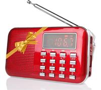 Raddy Rf23 Radio Portable Rechargeable Fm/Am Usb Micro-Sd Et Lecteur Mp3 Intégré (Rouge)