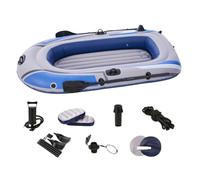 Radeau de pêche gonflable, bateaux gonflables pour adultes, Kayak de soufflage portable, Radeau gonflable pour les sports nautiques inflation et déflation rapides, adaptées à 3 personnes