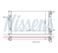Radeau Moteur Radiateur NISSENS Pour VW Polo Classic 6KV2 Caddy II Kombi