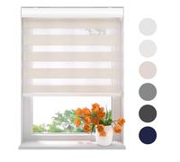 Radeco® Store Enrouleur Jour Nuit 90 x 175 cm (LxH) Lin, translucide ou Transparent, Largeur de 40 à 220 cm, sans perçage Possible, Store, Store Jour Nuit, Stores intérieurs